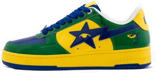 BAPE STA Low-Top Sneakers – Yellow / Green / Blue