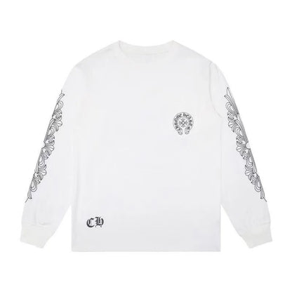 CHROME HEARTS Black Logo Sweatshirt (White)