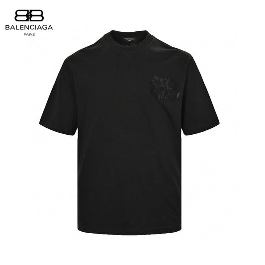 Balenciaga Crystal Logo T-Shirt in Black - Prime Reps
