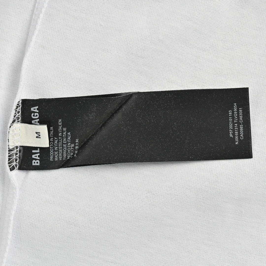 Balenciaga Distorted Logo T-Shirt (White) - Prime Reps