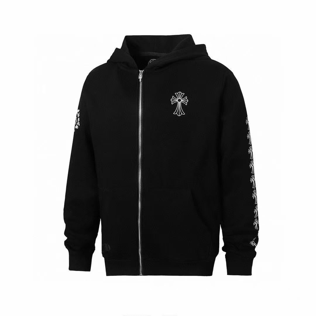 Chrome Hearts Classic Crewneck Jacket in Black/White