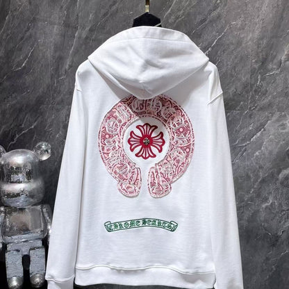 Chrome Hearts Classic Crewneck Sweatshirt in White/Red/Green