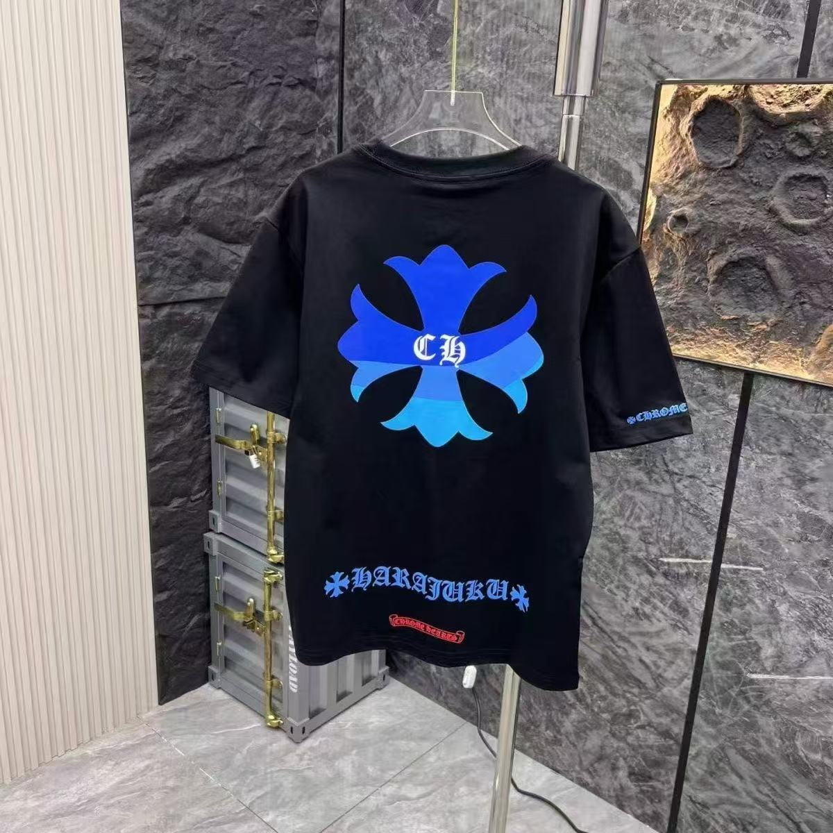Chrome Hearts Classic Crewneck T-Shirt in Black/Blue