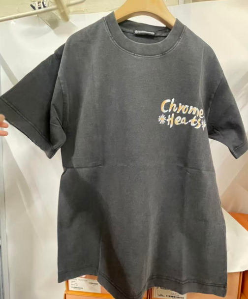 Chrome Hearts Classic Crewneck T-Shirt in White/Black/Yellow