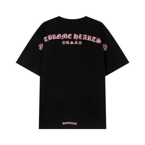 Chrome Hearts Classic Crewneck T-Shirt in Black/Pink