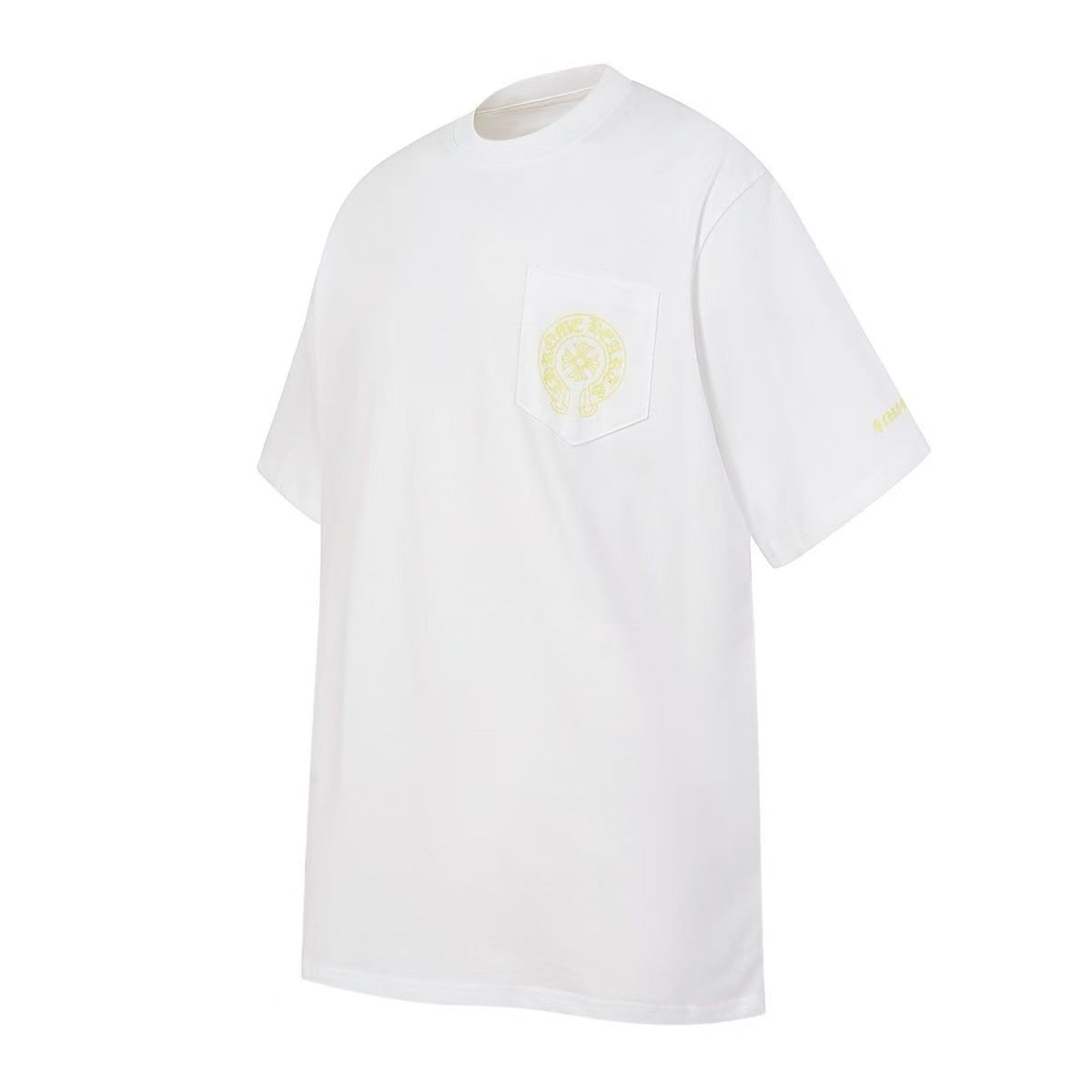 Chrome Hearts Classic Crewneck T-Shirt in White/Yellow