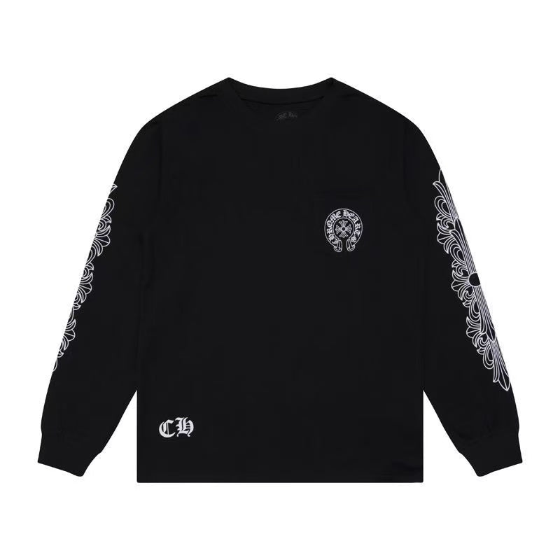 CHROME HEARTS White Logo Sweatshirt - Black