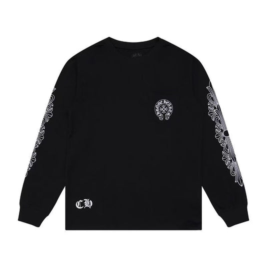 CHROME HEARTS White Logo Sweatshirt - Black