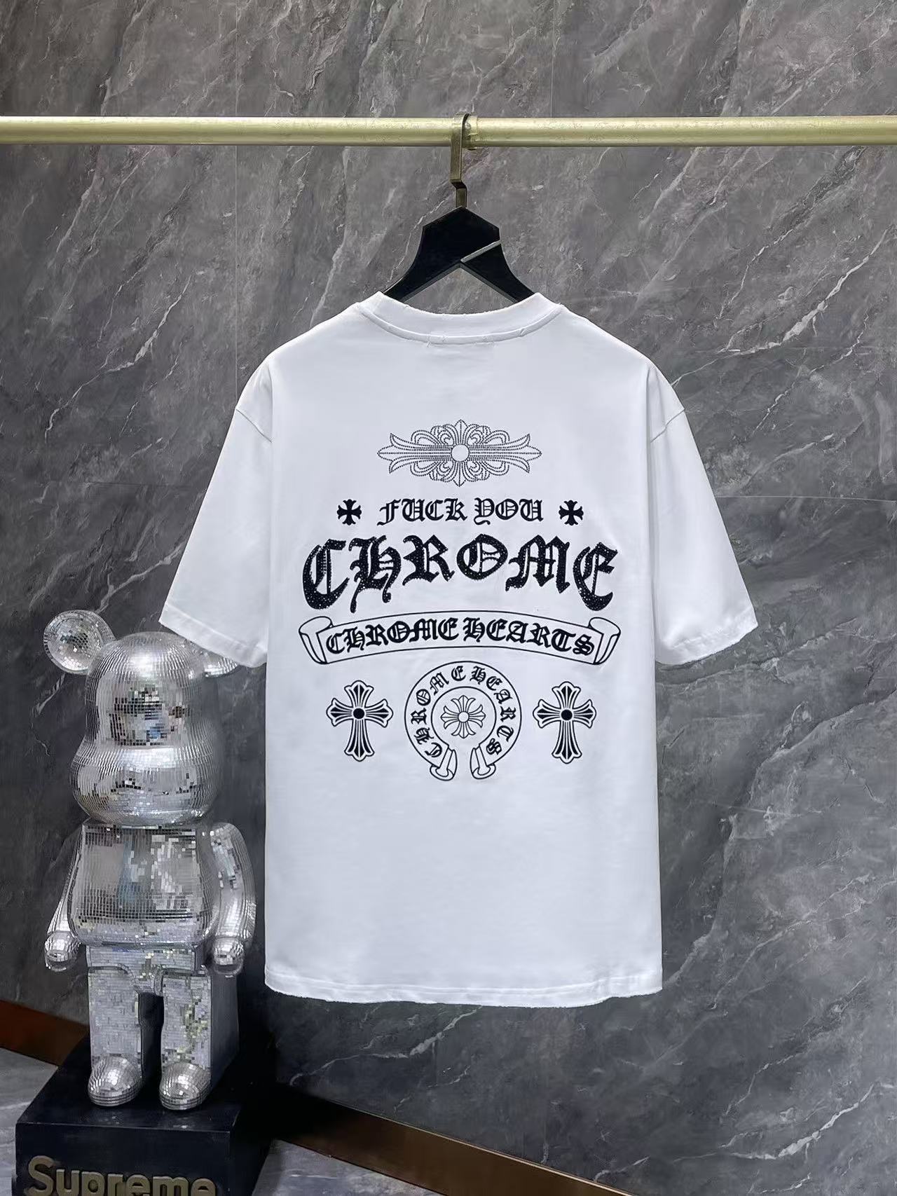 Chrome Hearts Classic Crewneck T-Shirt in White/Black