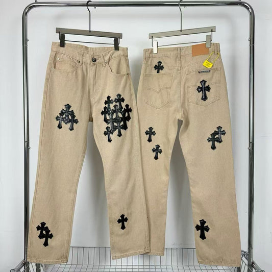CHROME HEARTS JEANS BROWN