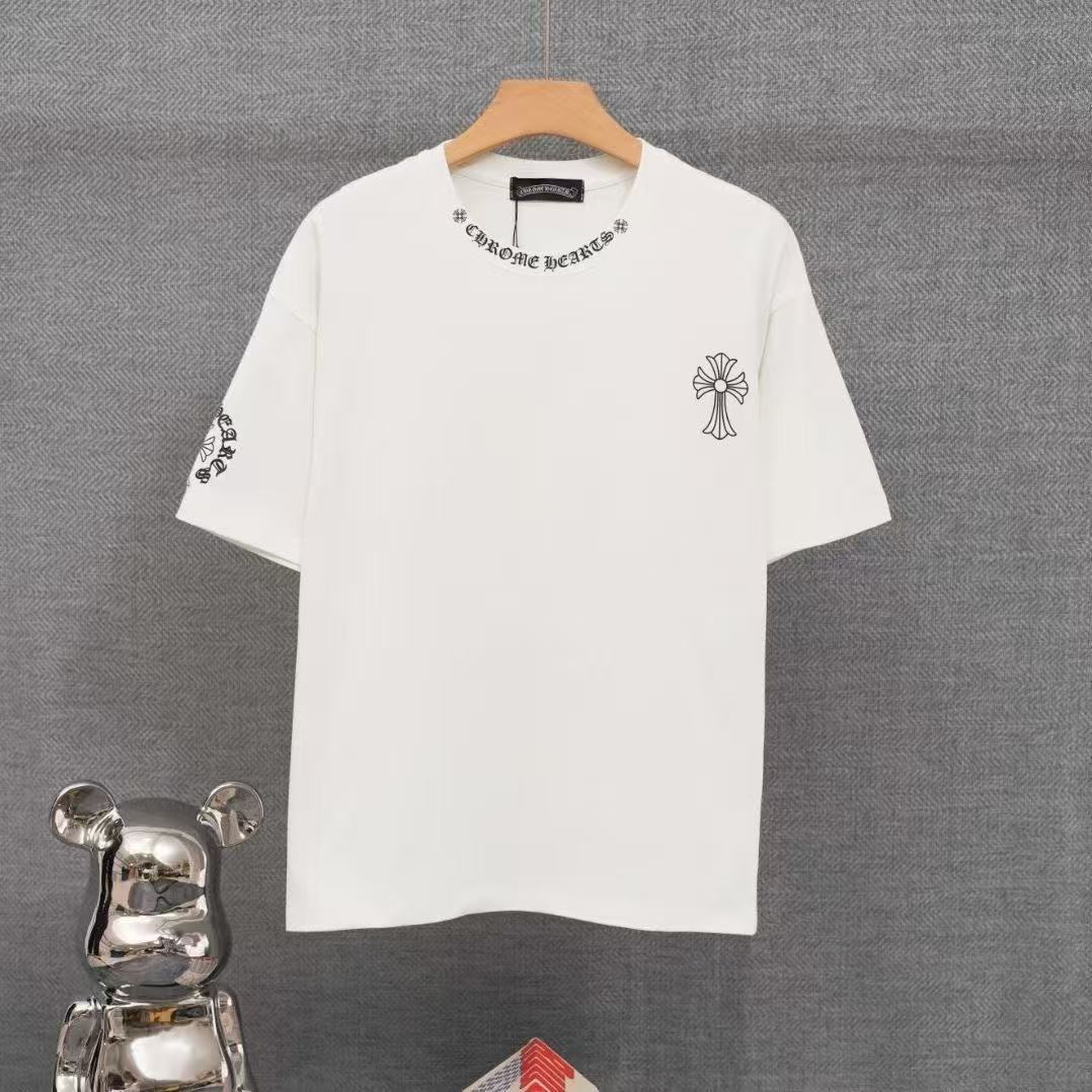 Chrome Hearts Classic Crewneck T-Shirt in White/Black