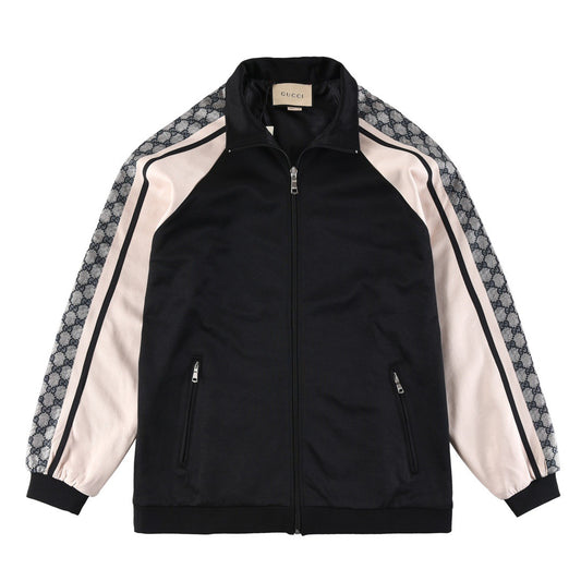 Gucci GG Supreme Stripe Track Jacket - Black