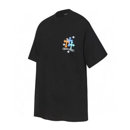 Chrome Hearts Classic Crewneck T-Shirt in Black/White/Multicolor