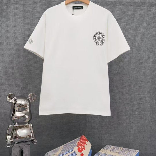 Chrome Hearts Classic Crewneck T-Shirt in White/Black Multicolor