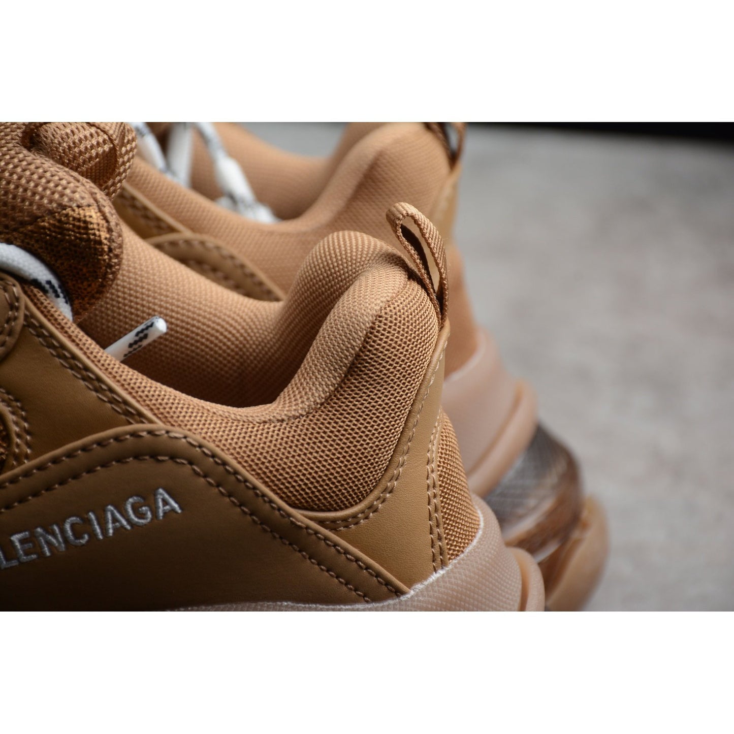 BALENCIAGA TRIPLE S CLEAR SOLE x BROWN - Prime Reps