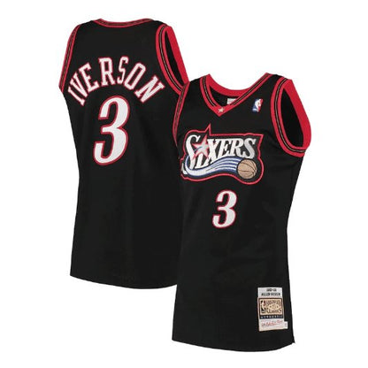 ALLEN IVERSON PHILADELPHIA 76ERS THROWBACK JERSEY (HEAT APPLIED) - Prime Reps