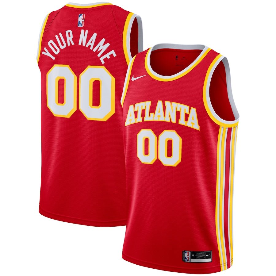 CUSTOM ATLANTA HAWKS AWAY RED JERSEY - Prime Reps