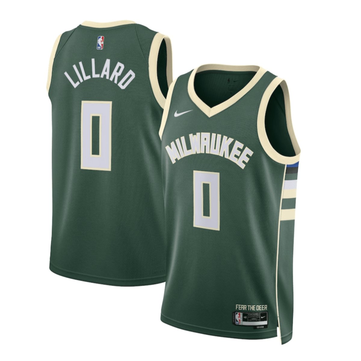 DAMIAN LILLARD MILWAUKEE BUCKS ICON JERSEY - Prime Reps