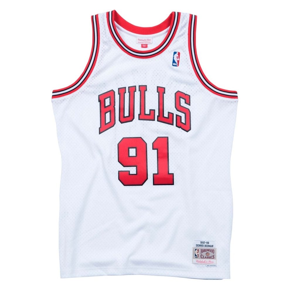DENNIS RODMAN CHICAGO BULLS THROWBACK JERSEY (HEAT APPLIED) - Prime Reps