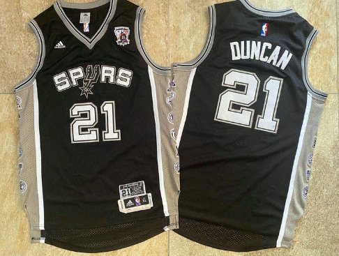 TIM DUNCAN COMMEMORATIVE THROWBACK SAN ANTONIO SPURS JERSEY - Prime Reps