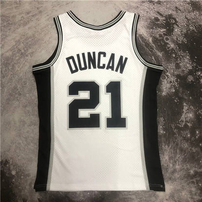 TIM DUNCAN SAN ANTONIO SPURS THROWBACK JERSEY (HEAT APPLIED) - Prime Reps